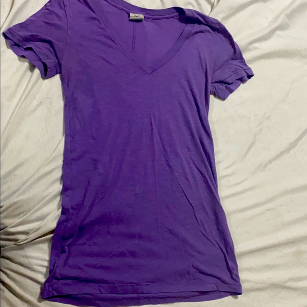 Purple v neck PINK VS short sleeve tshirt